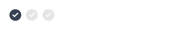 Redemption-count progress bar: three check icons with the first filled